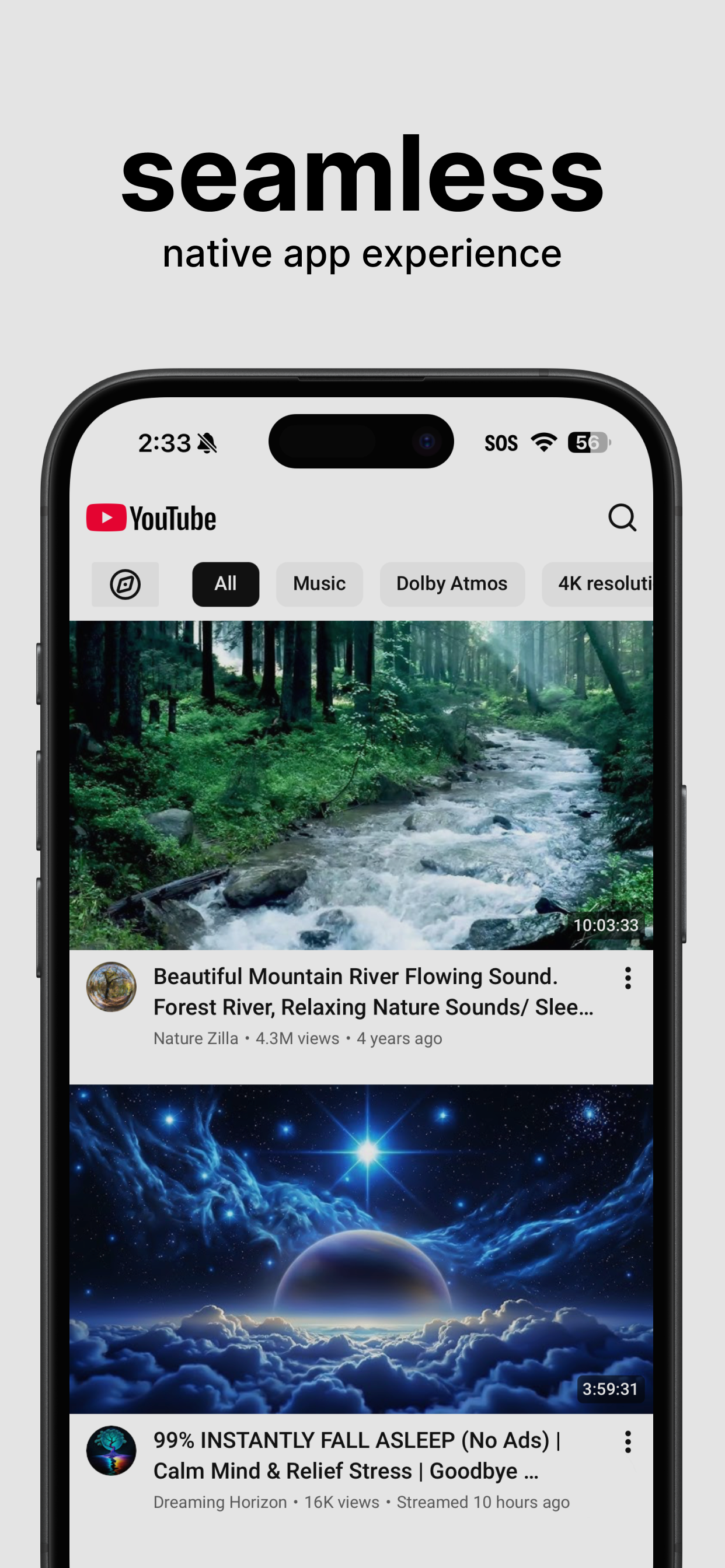 Seamless native app experience